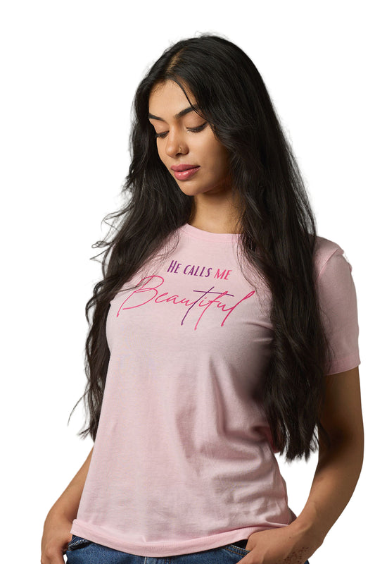 HE CALLS ME Beautiful -  Soft Pink