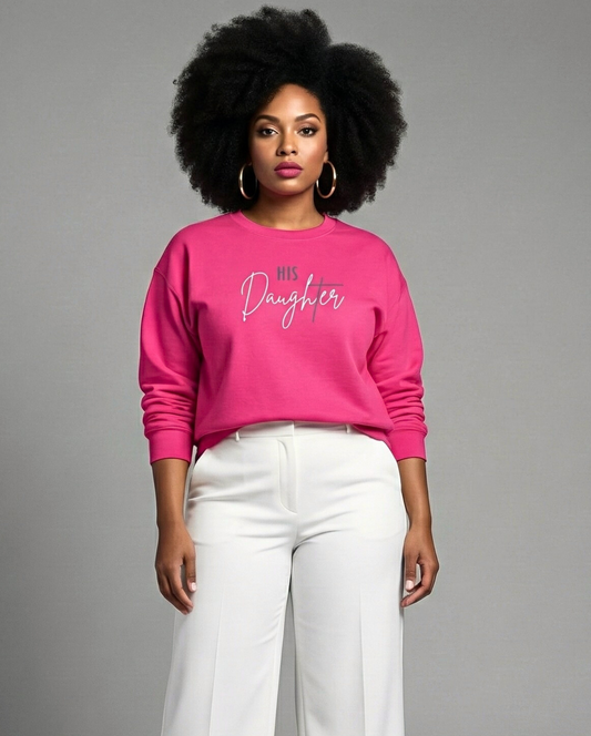 His Daughter Pink Crewneck Sweatshirt