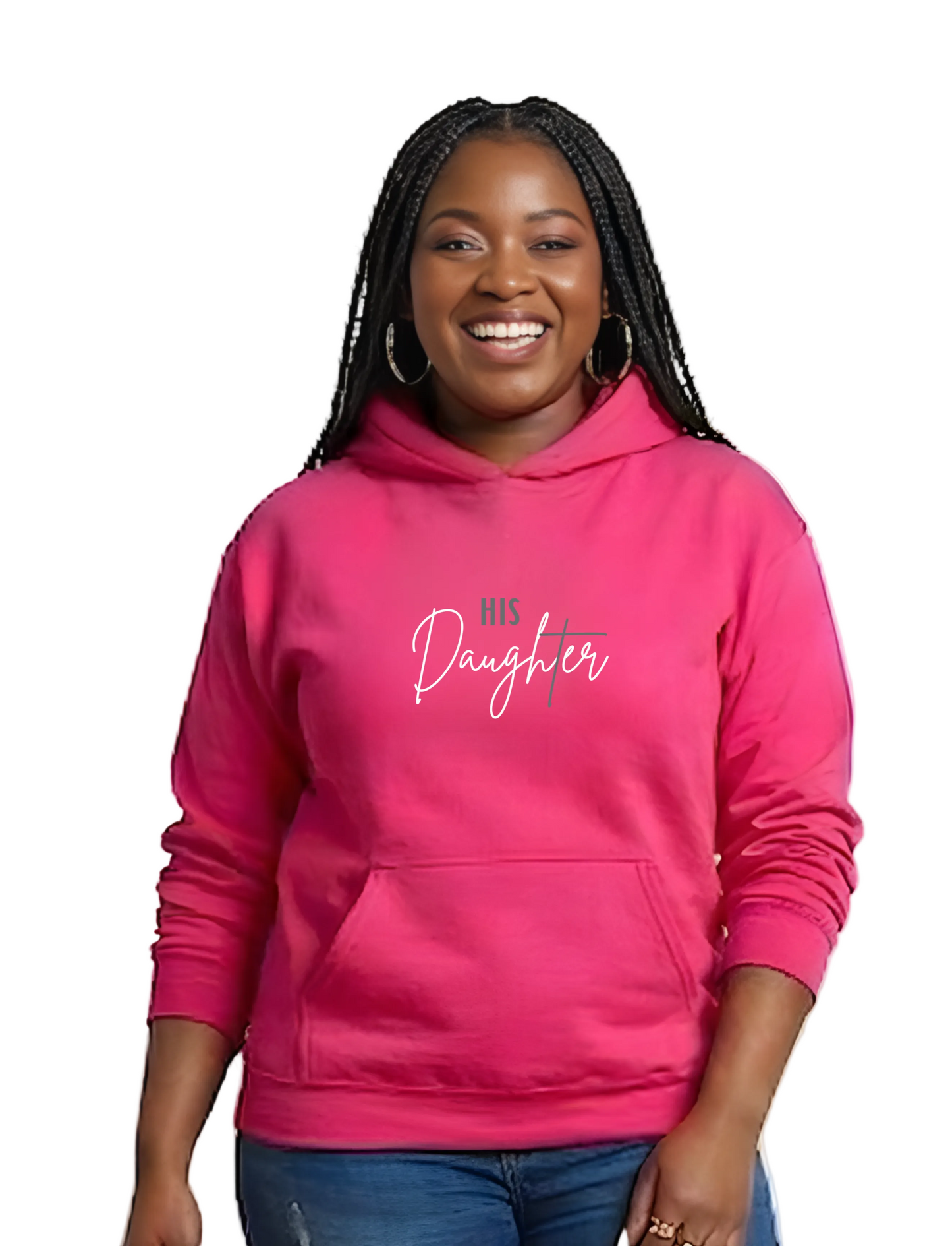 His Daughter Design on Pink Hoodie